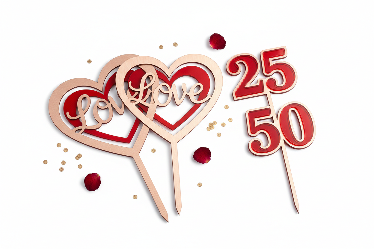 Anniversary & Love Cake Toppers
