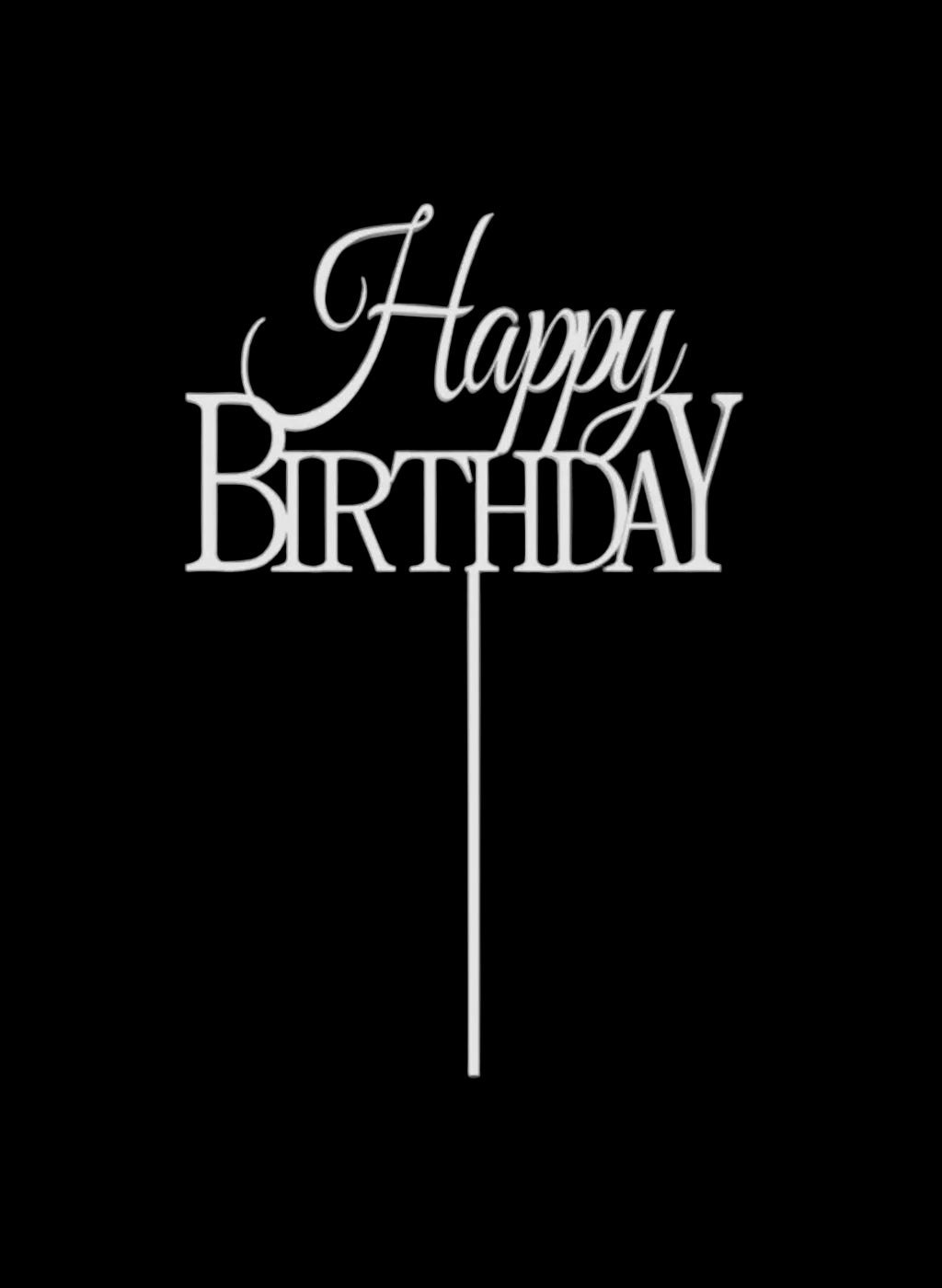 Happy Birthday Topper - Basic